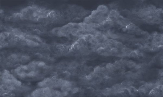 PHOTOWALL / Tender Clouds - Dark Blue (e320867)