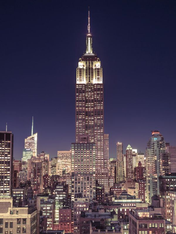 PHOTOWALL / Illuminated New York - Blue (e321057)