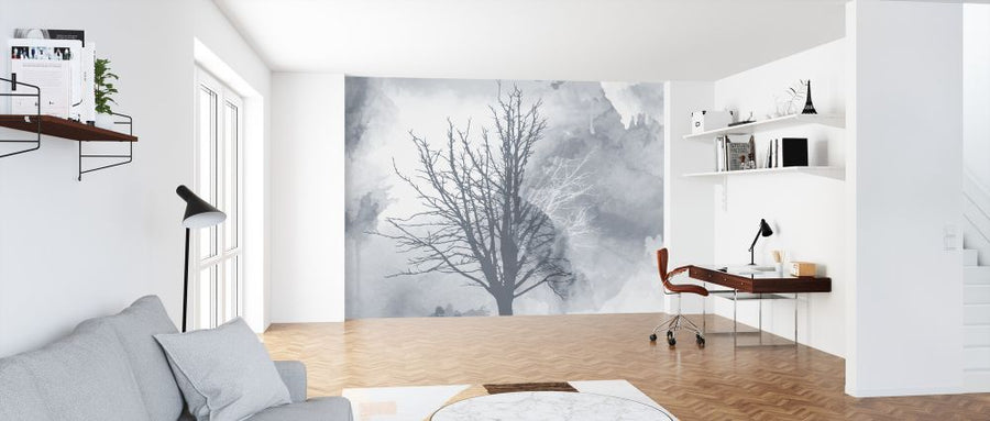 PHOTOWALL / Watercolor Tree - Gray (e321166)