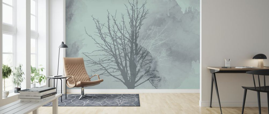 PHOTOWALL / Watercolor Tree - Mint (e321167)