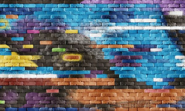 PHOTOWALL / Colorful Brick Wall (e321299)