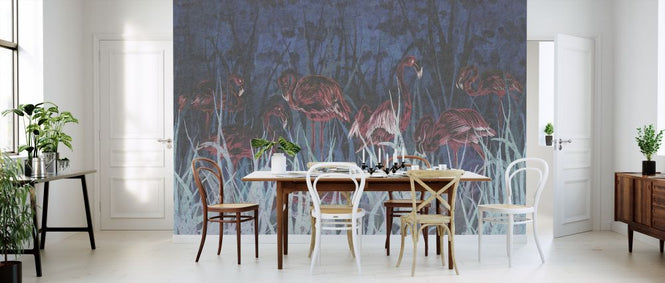 PHOTOWALL / Flamingos in the Blue (e321307)