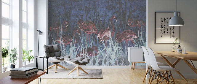 PHOTOWALL / Flamingos in the Blue (e321307)
