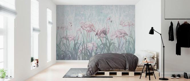 PHOTOWALL / Flamingos in the Grass (e321309)