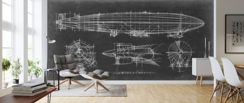 PHOTOWALL / Airship Blueprint (e320160) | 輸入壁紙専門店 WALPA