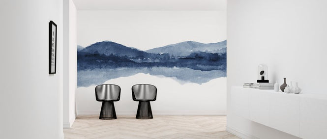 PHOTOWALL / Watercolor Landscape I - Navy Blue (e321169)