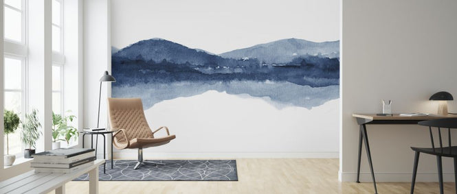 PHOTOWALL / Watercolor Landscape I - Navy Blue (e321169)