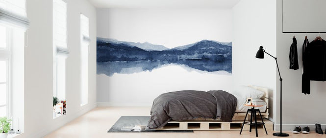 PHOTOWALL / Watercolor Landscape II - Navy Blue (e321170)