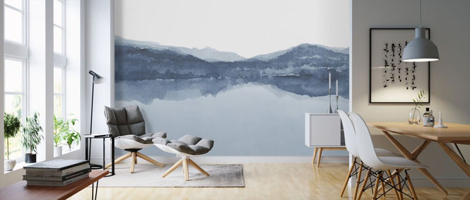 PHOTOWALL / Watercolor Landscape III - Shades of Blue (e321171)