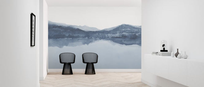 PHOTOWALL / Watercolor Landscape III - Shades of Blue (e321171)