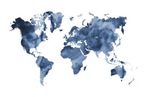 PHOTOWALL / Watercolor World Navy Blue (e321174)