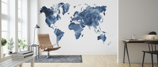 PHOTOWALL / Watercolor World Navy Blue (e321174)