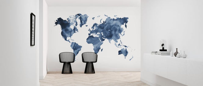 PHOTOWALL / Watercolor World Navy Blue (e321174)