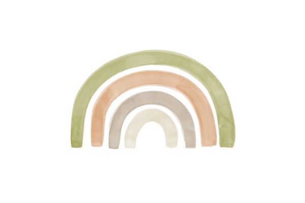 PHOTOWALL / Watercolor Rainbow Green and Orange (e321177)