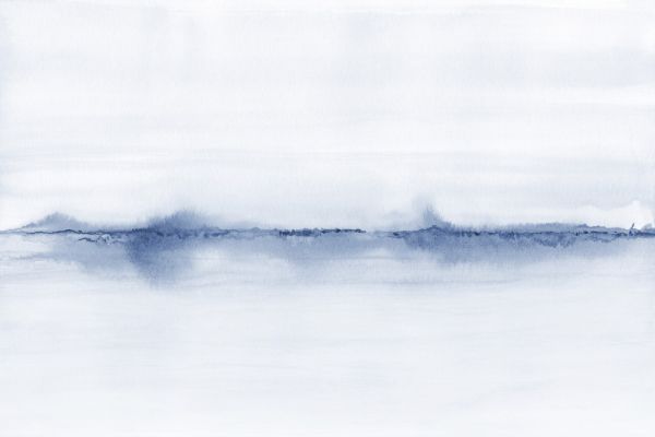 PHOTOWALL / Watercolor Landscape VII - Blue (e321181)
