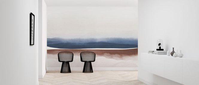 PHOTOWALL / Watercolor Landscape VIII - Blue and Brown (e321184)