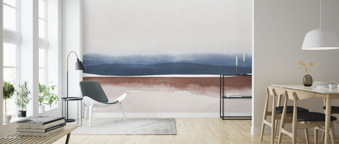 PHOTOWALL / Watercolor Landscape VIII - Blue and Brown (e321184)