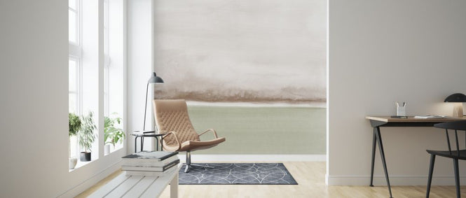 PHOTOWALL / Watercolor Landscape IX - Soft Olive and Sepia (e321188)