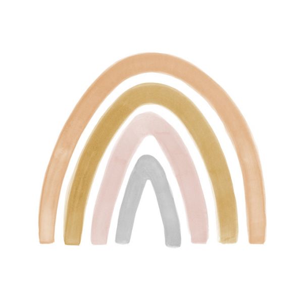 PHOTOWALL / Watercolor Rainbow Orange and Gray (e321187)