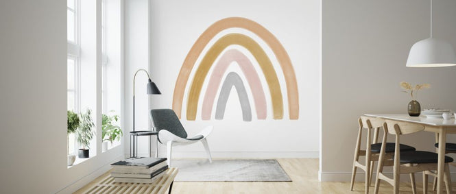 PHOTOWALL / Watercolor Rainbow Orange and Gray (e321187)