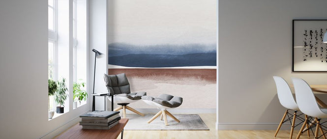 PHOTOWALL / Watercolor Landscape VIII - Blue and Brown (e321189)