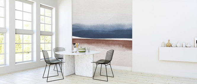 PHOTOWALL / Watercolor Landscape VIII - Blue and Brown (e321189)