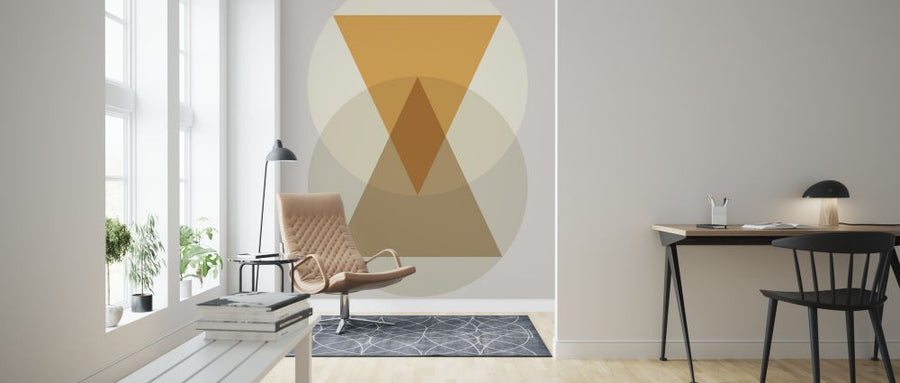PHOTOWALL / Circles and Triangles - Heart Tones with Background (e321192)