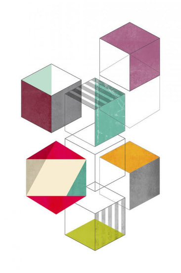 PHOTOWALL / Multicolores Cubes (e321200)