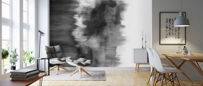 PHOTOWALL / Watercolor Brush Strokes Black (e321213)