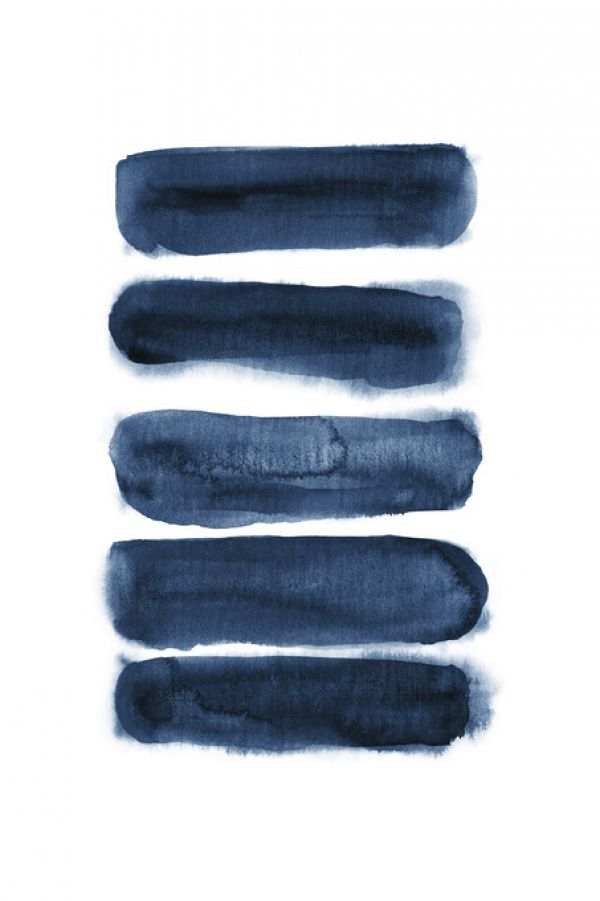 PHOTOWALL / Watercolor Strokes Navy Blue (e321221)