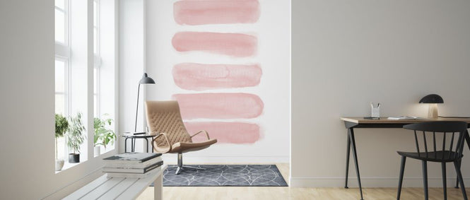 PHOTOWALL / Watercolor Strokes Soft Pink (e321222)