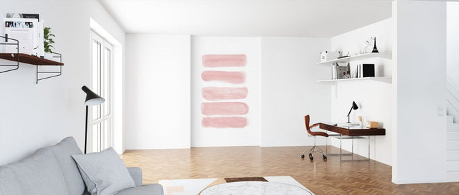 PHOTOWALL / Watercolor Strokes Soft Pink (e321222)