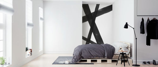 PHOTOWALL / Watercolor Lines I Black (e321223)