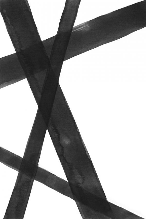 PHOTOWALL / Watercolor Lines I Black (e321223)