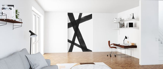 PHOTOWALL / Watercolor Lines I Black (e321223)