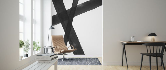 PHOTOWALL / Watercolor Lines I Black (e321223)