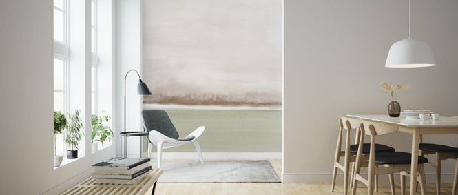 PHOTOWALL / Watercolor landscape IX - Soft Olive and Sepia (e321247)