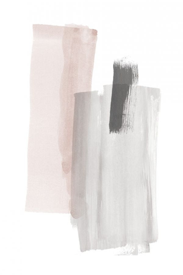 PHOTOWALL / Brush Strokes III - Pink and Gray (e321252)