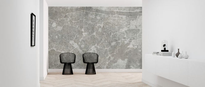 PHOTOWALL / Concrete Wall with New York City Map - Gray (e321896)