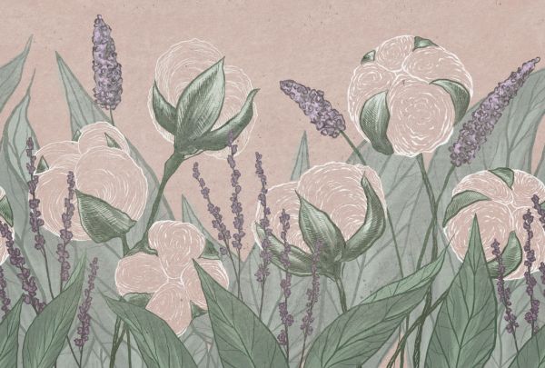 PHOTOWALL / Cotton Flowers II (e321911)