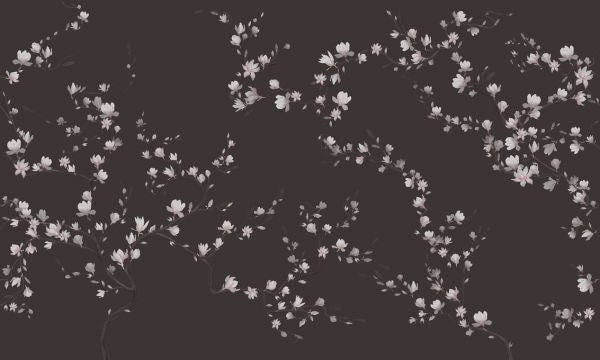 PHOTOWALL / Flourishing Magnolia - Cold Brown (e322728)