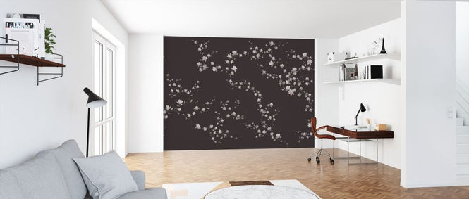 PHOTOWALL / Flourishing Magnolia - Cold Brown (e322728)