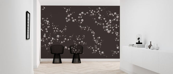 PHOTOWALL / Flourishing Magnolia - Cold Brown (e322728)