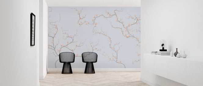 PHOTOWALL / Flourishing Magnolia - Pale Blue (e322731)