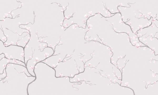 PHOTOWALL / Flourishing Magnolia - Pink (e322733)
