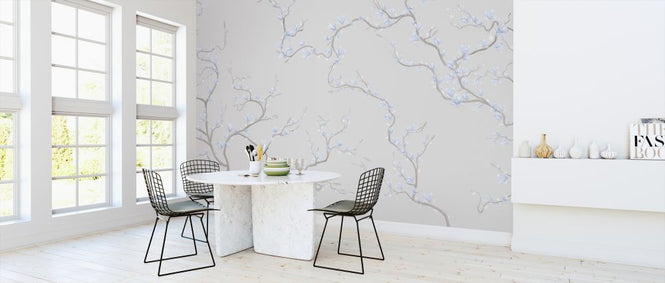PHOTOWALL / Flourishing Magnolia - Soft Gray (e322734)