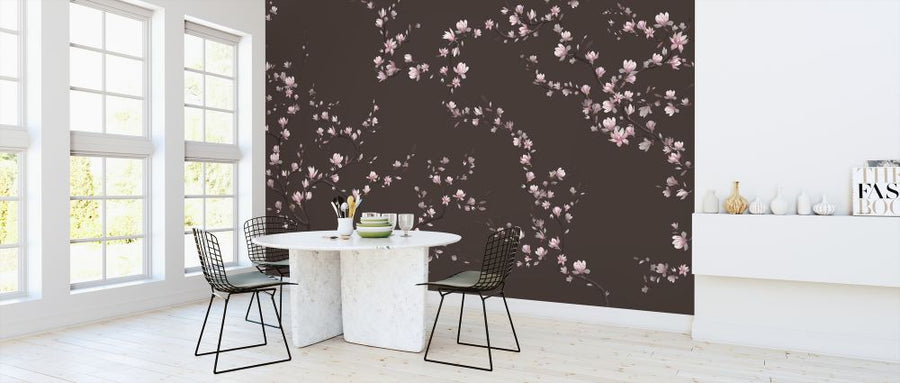 PHOTOWALL / Flourishing Magnolia - Warm Brown (e322736)