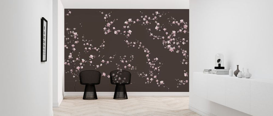 PHOTOWALL / Flourishing Magnolia - Warm Brown (e322736)