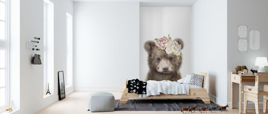 PHOTOWALL / Floral Baby Bear (e322223)