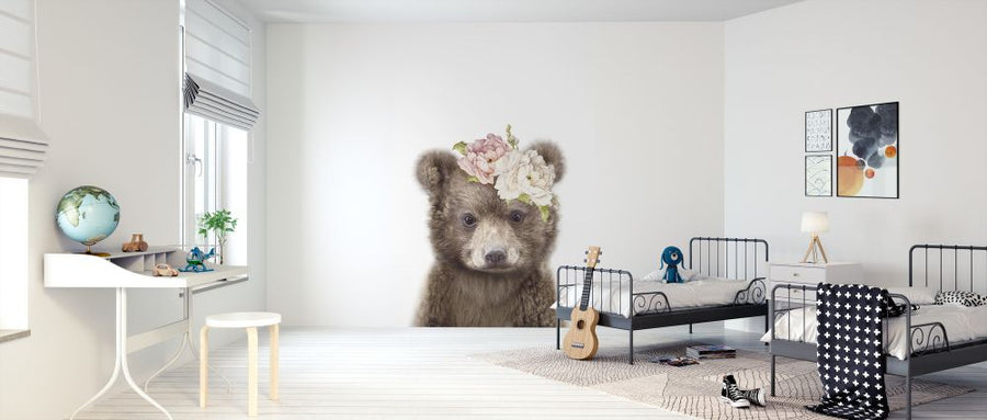 PHOTOWALL / Floral Baby Bear (e322223)